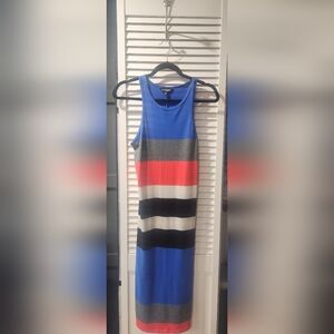 Express Colorful Striped Maxi Dress